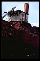 South Georgia - Husvik - Boat in dry dock - Jan 2002