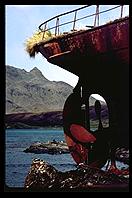 South Georgia - Husvik - Boat in dry dock - Jan 2002